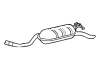 Exhaust backbox / end silencer 05425 Walker