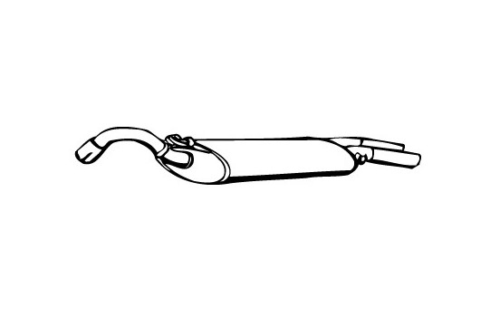 Exhaust backbox / end silencer 08330 Walker