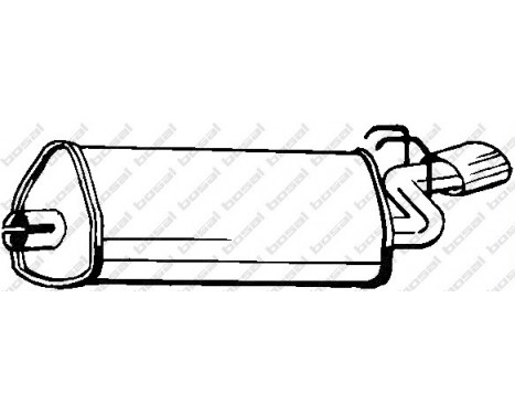 Exhaust backbox / end silencer 100-157 Bosal