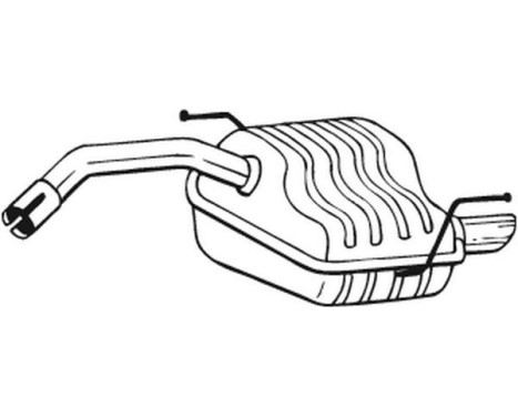 Exhaust backbox / end silencer 100-169 Bosal, Image 2