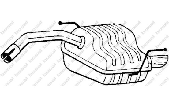 Exhaust backbox / end silencer 100-171 Bosal