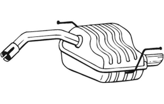 Exhaust backbox / end silencer 100-171 Bosal, Image 2