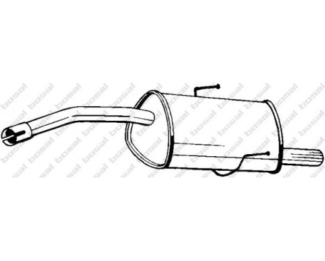 Exhaust backbox / end silencer 100-327 Bosal