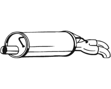 Exhaust backbox / end silencer 105-147 Bosal, Image 2