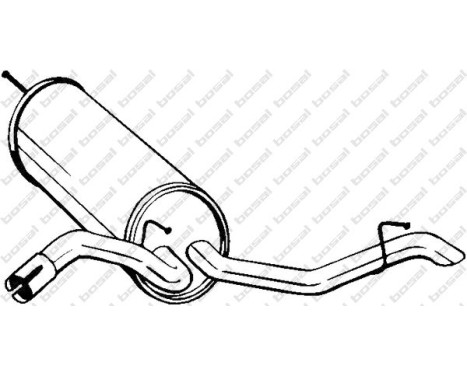 Exhaust backbox / end silencer 105-225 Bosal