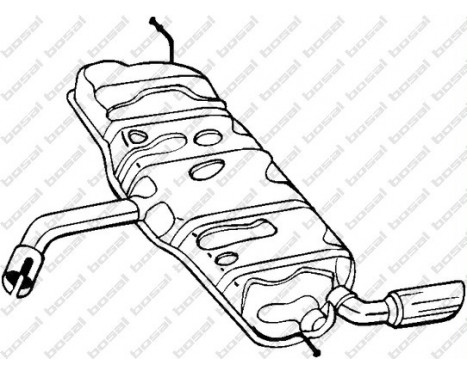 Exhaust backbox / end silencer 105-503 Bosal