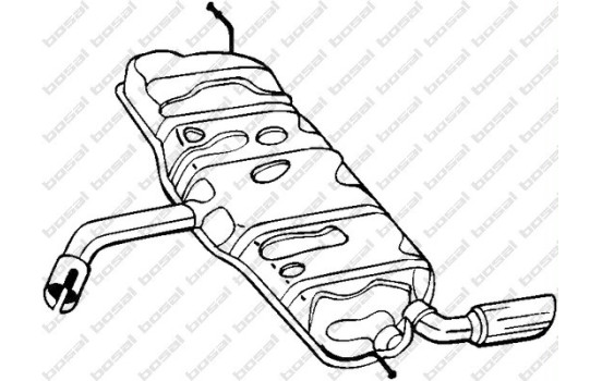Exhaust backbox / end silencer 105-503 Bosal