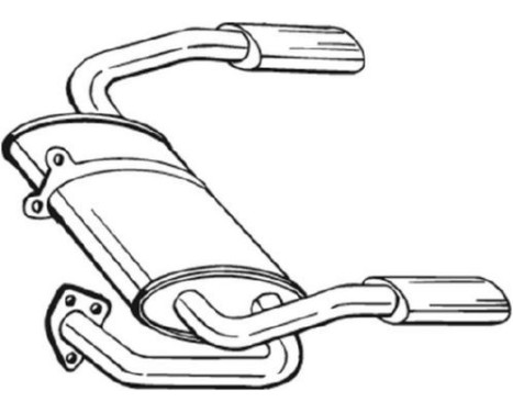 Exhaust backbox / end silencer 115-335 Bosal