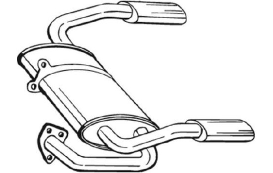 Exhaust backbox / end silencer 115-335 Bosal