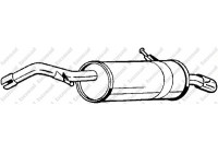 Exhaust backbox / end silencer 135-043 Bosal