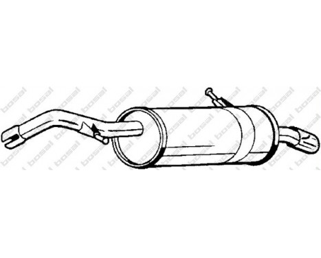 Exhaust backbox / end silencer 135-043 Bosal