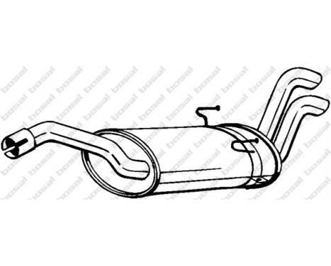 Exhaust backbox / end silencer 135-063 Bosal