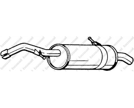 Exhaust backbox / end silencer 135-065 Bosal