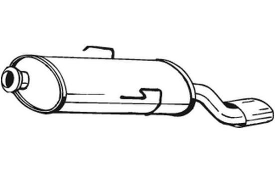 Exhaust backbox / end silencer 135-215 Bosal