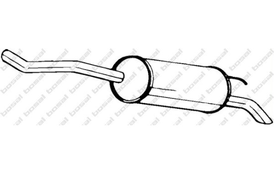 Exhaust backbox / end silencer 135-495 Bosal