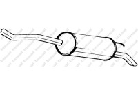 Exhaust backbox / end silencer 135-525 Bosal