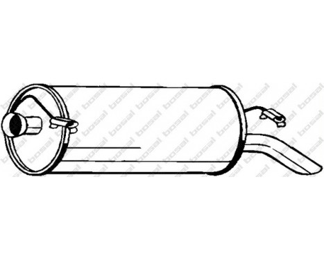 Exhaust backbox / end silencer 135-599 Bosal