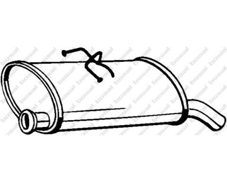 Exhaust backbox / end silencer 135-707 Bosal