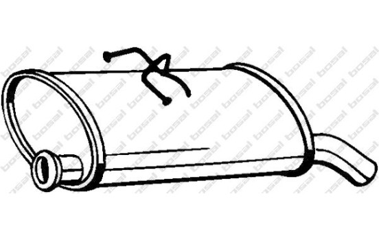 Exhaust backbox / end silencer 135-707 Bosal