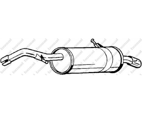 Exhaust backbox / end silencer 135-713 Bosal