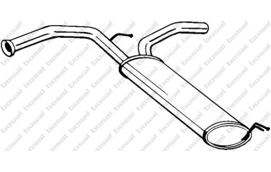 Exhaust backbox / end silencer 135-723 Bosal