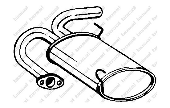 Exhaust backbox / end silencer 145-075 Bosal, Image 2