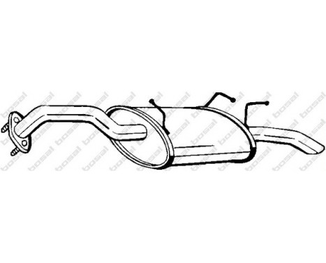 Exhaust backbox / end silencer 145-099 Bosal