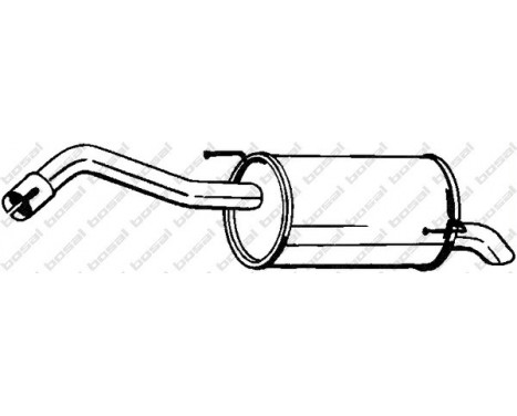 Exhaust backbox / end silencer 145-127 Bosal, Image 2