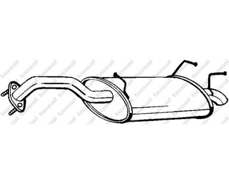 Exhaust backbox / end silencer 145-181 Bosal