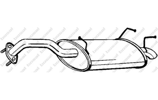 Exhaust backbox / end silencer 145-183 Bosal