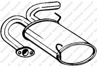 Exhaust backbox / end silencer 145-191 Bosal