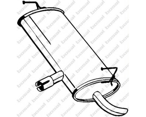 Exhaust backbox / end silencer 145-201 Bosal, Image 2