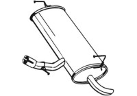 Exhaust backbox / end silencer 145-307 Bosal