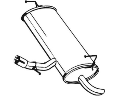 Exhaust backbox / end silencer 145-307 Bosal