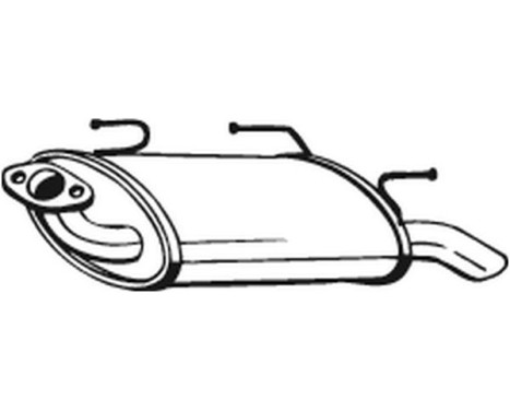 Exhaust backbox / end silencer 145-615 Bosal, Image 2