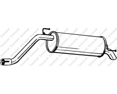 Exhaust backbox / end silencer 148-165 Bosal