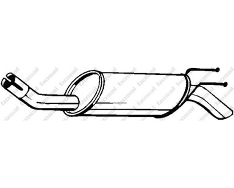 Exhaust backbox / end silencer 148-167 Bosal
