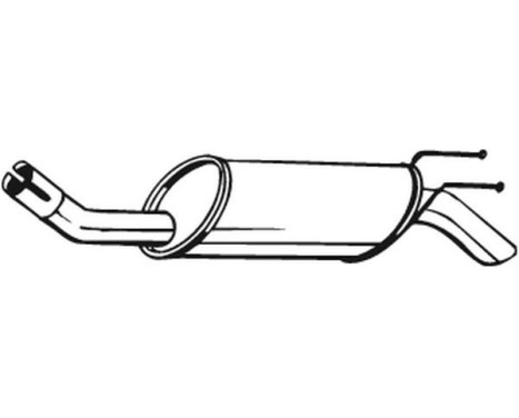 Exhaust backbox / end silencer 148-167 Bosal, Image 2