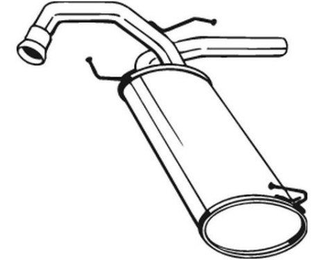 Exhaust backbox / end silencer 148-171 Bosal, Image 2