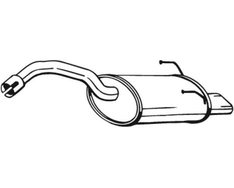 Exhaust backbox / end silencer 148-177 Bosal