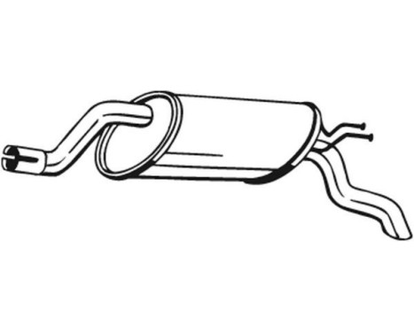 Exhaust backbox / end silencer 148-195 Bosal, Image 2