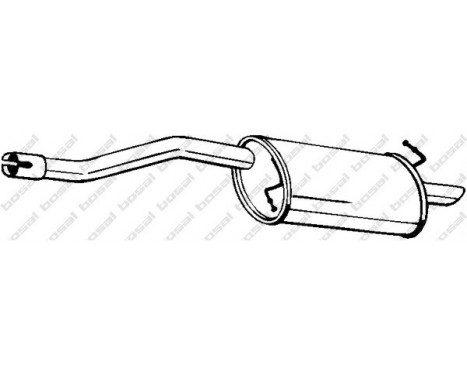 Exhaust backbox / end silencer 154-123 Bosal