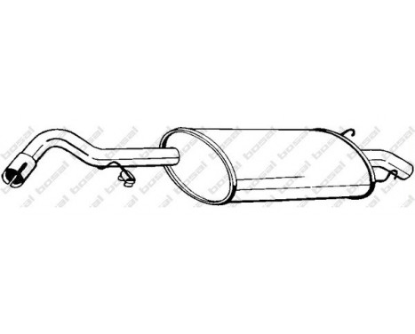 Exhaust backbox / end silencer 154-127 Bosal