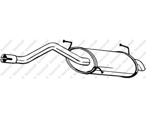 Exhaust backbox / end silencer 154-191 Bosal