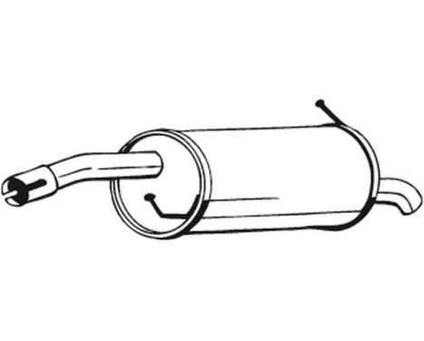 Exhaust backbox / end silencer 154-203 Bosal, Image 2