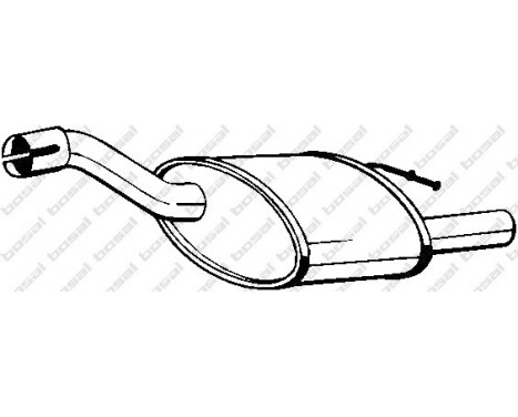 Exhaust backbox / end silencer 154-211 Bosal