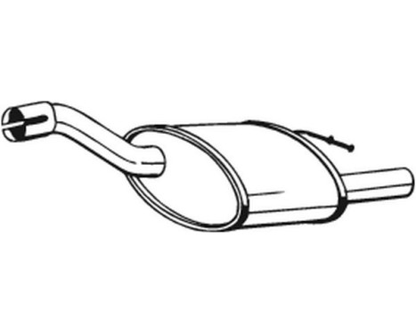 Exhaust backbox / end silencer 154-211 Bosal, Image 2