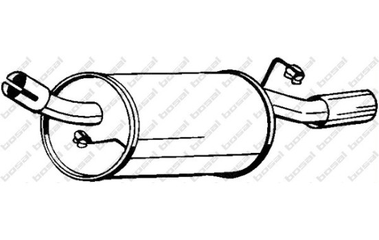 Exhaust backbox / end silencer 154-215 Bosal