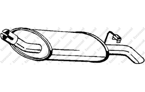 Exhaust backbox / end silencer 154-243 Bosal, Image 2