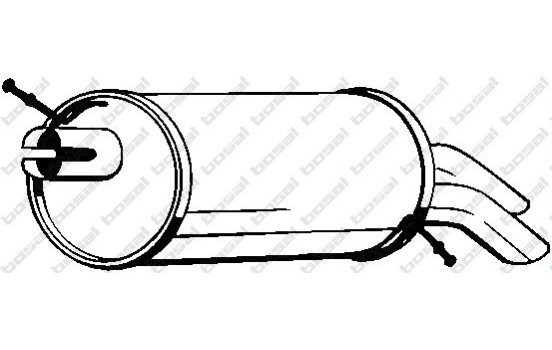 Exhaust backbox / end silencer 154-317 Bosal